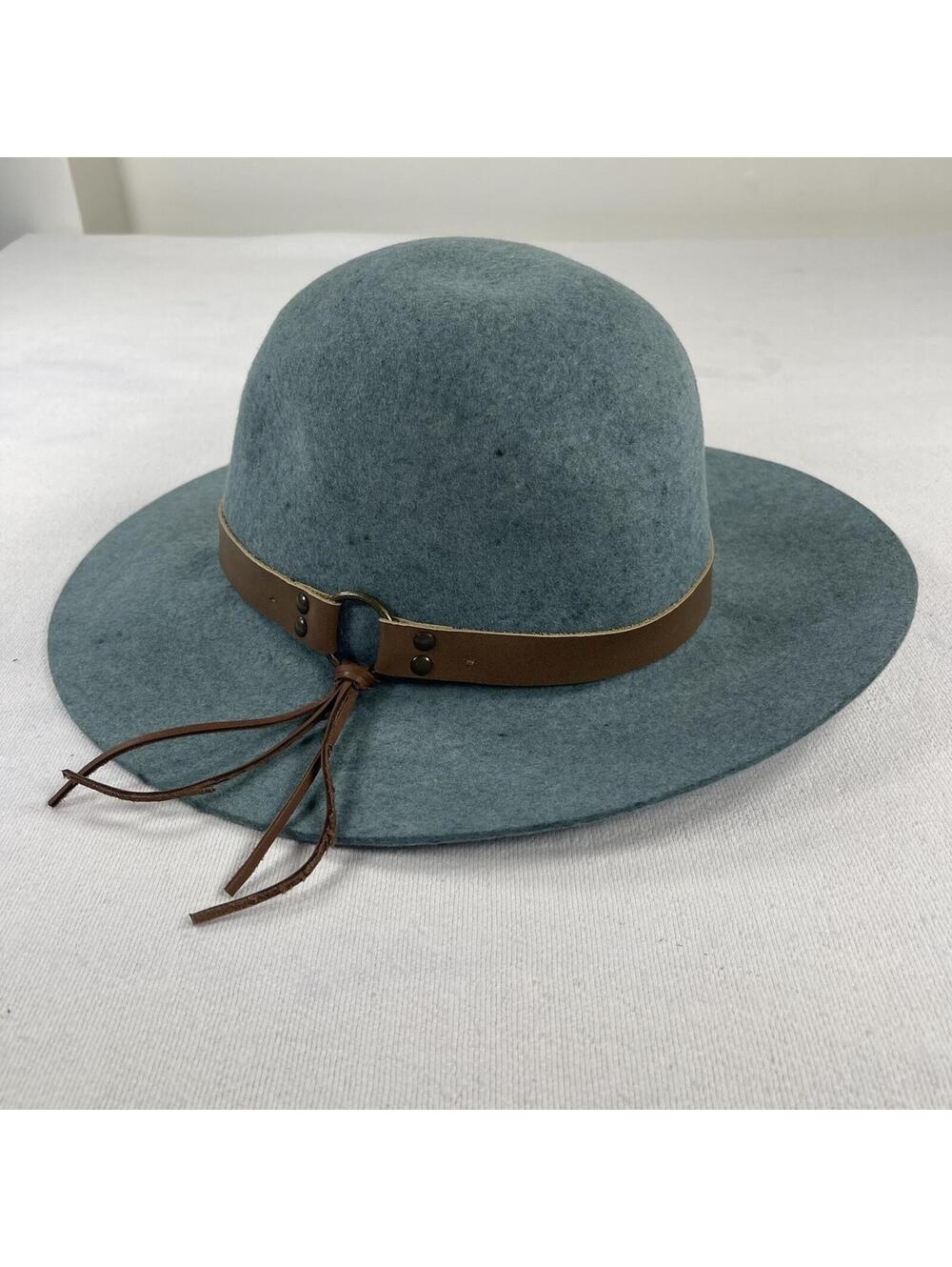 Sunday Afternoons Wool Felt Hat Teal Wide Brim Adjustable Strap UPF50 Mexico